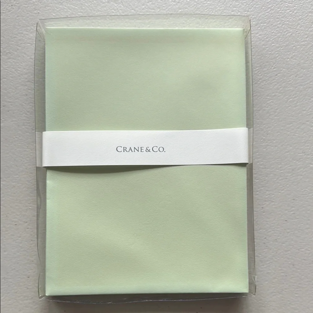 Crane & Co. Imprintable Flat Cards - Soft Mint Green
